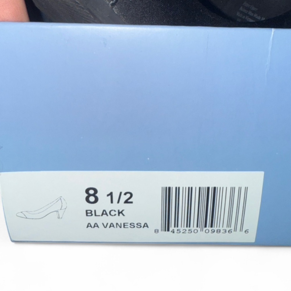 Abella AA Vanessa Black Heels Size 8.5 - Picture 3 of 6